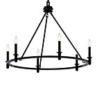 Kichler 52705BK Carrick 6-Lumières 360W Noir Lustre