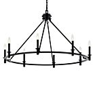Kichler 52706BK Carrick 8-Lumières 480W Noir Lustre