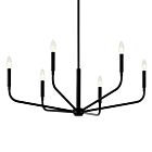 Kichler 52718BK Madden 6-Lumières 360W Noir Lustre