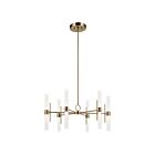 Kichler 52752CPZLED Riven 12-Lumières 55W Bronze champagne Lustre à LED