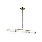 Kichler 52754CPZLED Riven 1-Lumière 45W Bronze champagne Lustre à LED