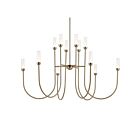 Kichler 52758CPZLED Moraine 12-Lumières 55W Bronze champagne Lustre à LED