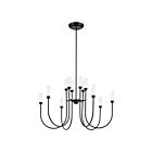 Kichler 52759BKLED Moraine 12-Lumières 55W Noir Lustre à LED