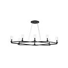 Kichler 52772BK Harpin 8-Lumières 60W Noir Lustre