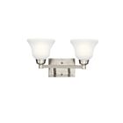 Luminaire de vanité à LED Kichler Langford 5389NIL18 2-lumières 10W nickel brossé