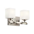 Luminaire de vanité Kichler Marette 55001NI 2-lumières 75W nickel brossé