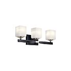 Luminaire de vanité Kichler Marette 55002BK 3-lumières 75W noir