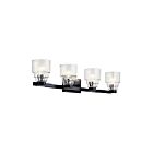 Luminaire de vanité Kichler Vionnet 55013BK 4-lumières 75W noir