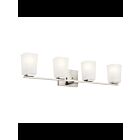 Luminaire de vanité Kichler Roehm 55018NI 4-lumières 75W nickel brossé