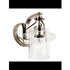Luminaire de vanité Kichler Everett 55077PN 1-lumière 75W nickel poli