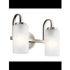 Luminaire de vanité Kichler Kennewick 55086NI 2-lumières 75W nickel brossé