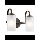Luminaire de vanité Kichler Kennewick 55086OZ 2-lumières 75W vieux bronze
