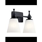 Luminaire de vanité Kichler Cosabella 55091BK 2-lumières 75W noir