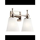 Luminaire de vanité Kichler Cosabella 55091PN 2-lumières 75W nickel poli
