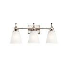 Luminaire de vanité Kichler Cosabella 55092PN 3-lumières 75W nickel poli