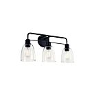 Luminaire de vanité Kichler Meller 55102BK 3-lumières 60W noir