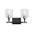 Luminaire de vanité Kichler Harvan 55106BK 2-lumières 75W noir