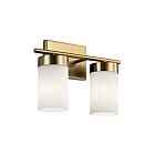 Luminaire de vanité Kichler Ciona 55111BNB 2-lumières 100W laiton naturel brossé
