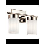 Luminaire de vanité Kichler Ciona 55111PN 2-lumières 100W nickel poli
