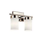 Luminaire de vanité Kichler Ciona 55111PN 2-lumières 100W nickel poli