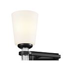 Luminaire de vanité Kichler Rosalind 55146BK 2-lumières 150W Noir