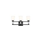 Luminaire de vanité Kichler 55147BK 3-Lumières 225W Noir