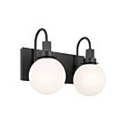 Luminaire de vanité Kichler 55150BK 2.-lumières 120W Noir