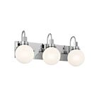 Luminaire de vanité Kichler 55151CH 3.-lumières 180W Noir