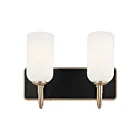 Luminaire de vanité Kichler 55162CPZ 2.-lumières 120W Bronze Champagne