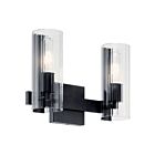 Kichler Jemsa 55167BK 2-Lumières Noir 120W Luminaire de vanité