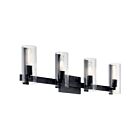 Kichler Jemsa 55169BK 4-Lumières Noir 240W Luminaire de vanité