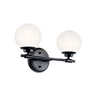 Kichler Benno 55171BK 2-Lumières Noir 10W Luminaire de vanité