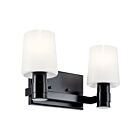 Kichler Adani 55175BK 2-Lumières Noir 120W Luminaire de vanité