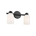 Kichler 55201BK Shae 2-Lumières 75W Noir Lumière Vanité