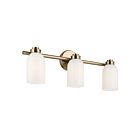 Kichler 55202CPZ Shae 3-Lumières 75W Bronze champagne Lumière Vanité