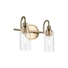 Kichler 55210CPZ Kavi 2-Lumières 75W Bronze champagne Lumière Vanité