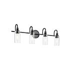 Kichler 55212BK Kavi 4-Lumières 75W Noir Lumière Vanité