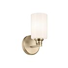 Kichler 55224CPZ Gioe 1-Lumière 75W Bronze champagne Lumière Vanité