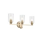 Kichler 55226CPZFLU Gioe 3-Lumières 75W Bronze champagne Lumière Vanité