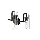 Kichler 55251BK Niccol 2-Lumières 75W Noir Lumière Vanité