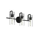 Kichler 55252BK Niccol 3-Lumières 75W Noir Lumière Vanité