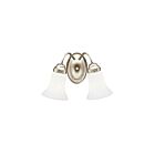 Luminaire de vanité Kichler 6122NI 2-lumières 100W nickel brossé