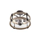 Plafonnier semi-encastré Kichler Barrington 38190 3-lumières 60W fer d'enclume