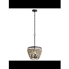 Lustre à 1 étage Kichler Coltyn 82299 3-lumières 60W fer d'enclume