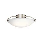 Plafonnier semi-encastré Kichler 8406NI 3-lumières 60W nickel brossé