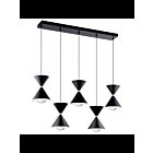 Lustre linéaire à LED Kichler Kordan 84113 5-lumières 55W noir mat