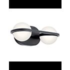 Luminaire de vanité à LED Kichler Brettin 85091MBK 2-lumières 12W noir mat