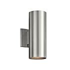 Lanterne murale extérieur Kichler Cylinder 9244BA 2-lumières 65W aluminium brossé