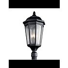 Lampe sur poteau extérieur Kichler Courtyard 9533BKT 3-lumières 60W noir texturé