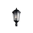 Lampe sur poteau extérieur Kichler Courtyard 9533BKT 3-lumières 60W noir texturé